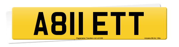 Registration number A811 ETT